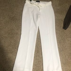 Banana republic tie waist winter white slacks nwt